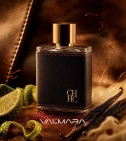 Imagen ambientada del perfume Ch Men Carolina Herrera 100 ML Hombre EDT con notas de Cuero, Vainilla, Bergamota, Azafrán. - VALMARA