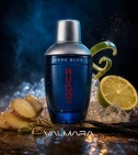 Imagen ambientada del perfume Dark Blue De Hugo Boss 75 ML Hombre EDT con notas de Jengibre, Lima, Cardamomo, Vainilla. - VALMARA