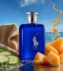 Imagen ambientada del perfume Polo Blue De Ralph Lauren 125 ML Hombre EDT con notas de Pepino, Melón, Mandarina, Gamuza. - VALMARA