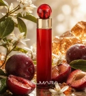 Imagen ambientada del perfume 360 ° Red Perry Ellis 100 ML Mujer EDP con notas de Ciruela, Flor De Azahar, Hojas De Naranjo, ... - VALMARA