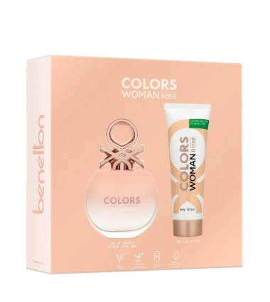 Set Colors Woman Rose De Benetton 2 Pcs EDT