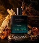 Imagen ambientada del perfume Rayhaan Nocturno Elixir 100 Ml EDP con notas de Ámbar, Sándalo, Notas Amaderadas, Ládano. - VALMARA