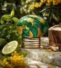 Imagen ambientada del perfume Cypress Shade De THoO 75 ML EDP Unisex con notas de Menta, Mimosa, Bergamota, Cedro. - VALMARA