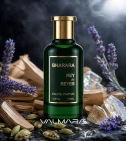 Imagen ambientada del perfume Rey de Reyes Bharara 100 Ml EDP con notas de Cardamomo, Lavanda, Sándalo, Ambroxan. - VALMARA