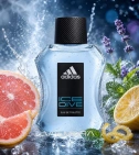 Imagen ambientada del perfume Adidas Ice Dive 100 ML Hombre EDT con notas de Toronja, Menta, Yuzu, Lavanda. - VALMARA