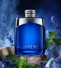 Imagen ambientada del perfume Legend Blue De Montblanc 100 ML EDP Hombre con notas de Menta, Lavanda, Cedro, Ambroxan. - VALMARA