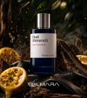 Imagen ambientada del perfume Oud Maracujá Maison Crivelli 100 Ml Extrait de Parfum con notas de Maracuyá, Oud, Cuero, Azafrán. - VALMARA