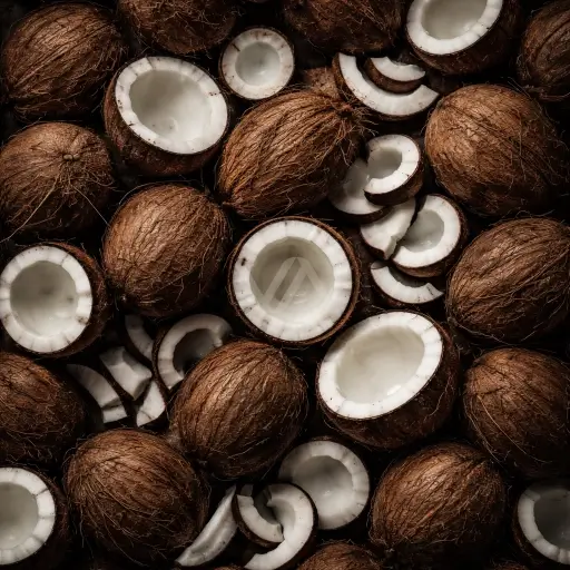 Acorde coco en perfumería con matiz cremoso, tropical y envolvente.