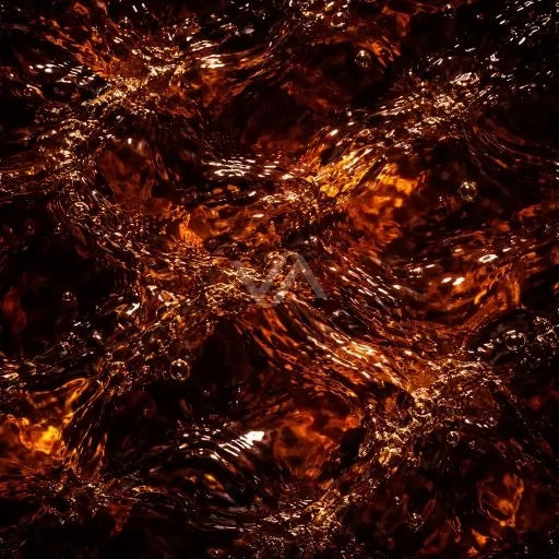 Acorde de ron representado con un remolino de líquido ámbar oscuro, en una composición cálida, licorosa y envolvente.